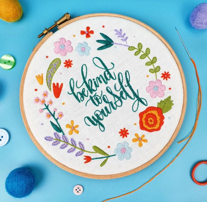 Be Kind To Yourself - Embroidery Kit by Oh Sew Bootiful - WoolAnn