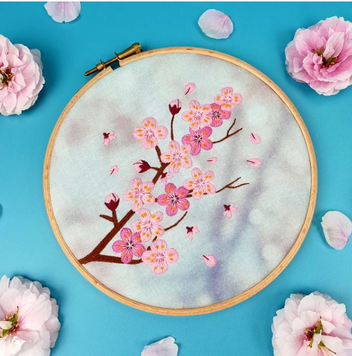 Cherry Blossom - Embroidery Kit by Oh Sew Bootiful - WoolAnn