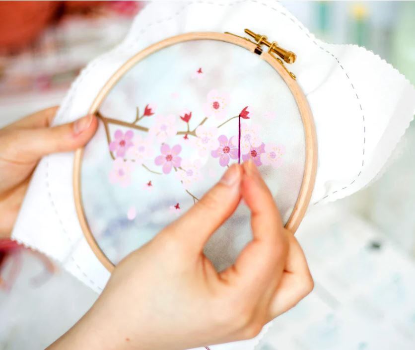 Cherry Blossom - Embroidery Kit by Oh Sew Bootiful - WoolAnn