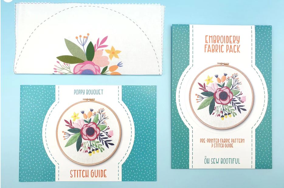 Poppy Floral Bouquet - Fabrick Pack by Oh Sew Bootiful - WoolAnn