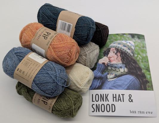 Baa Ram Ewe - Lonk Hat & Snood Kit - WoolAnn
