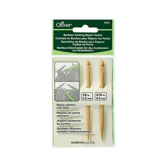 Clover Bamboo Knitting Repair Hooks - WoolAnn