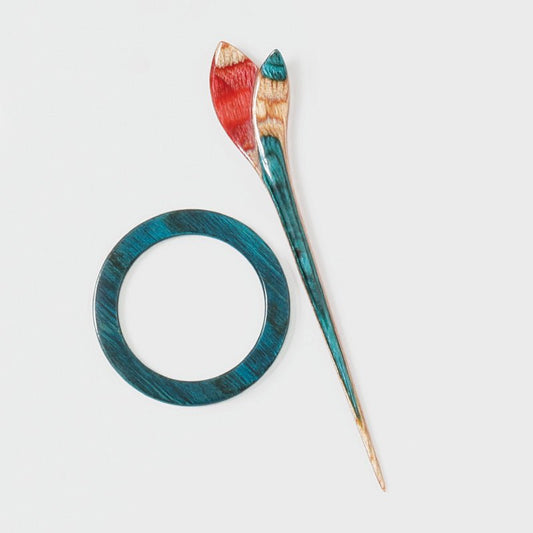 KnitPro - Lily - Shawl Stick With Brooch - WoolAnn