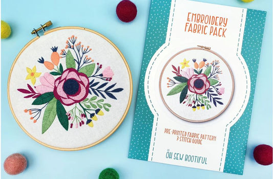 Poppy Floral Bouquet - Fabrick Pack by Oh Sew Bootiful - WoolAnn