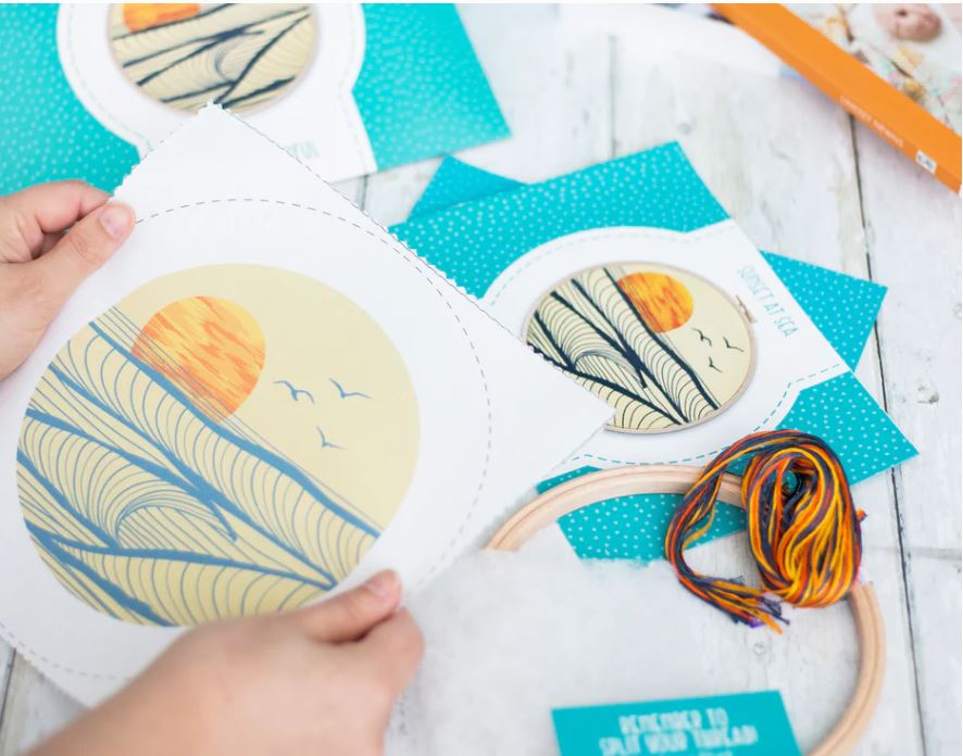 Sunset at Sea - Embroidery Kit by Oh Sew Bootiful - WoolAnn
