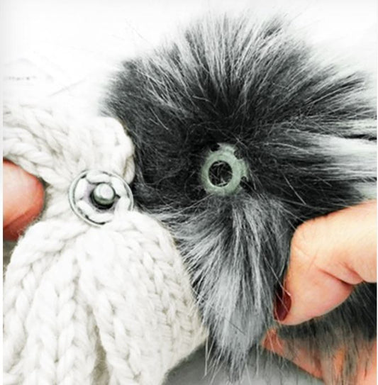 We are knitters - Pom Pom - Grey - WoolAnn