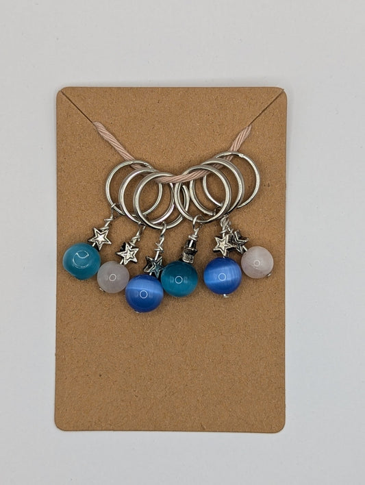 WoolAnn Handmade stitch markers - 6 pieces set - WoolAnn