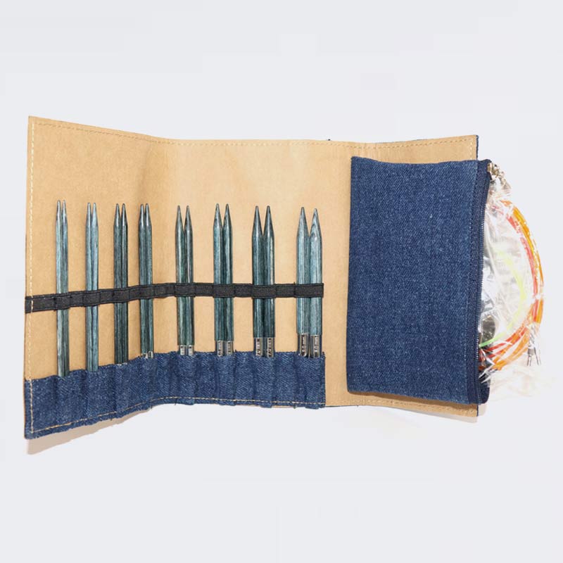 KnitPro Indigo Wood Interchangeable Needle Set - WoolAnn