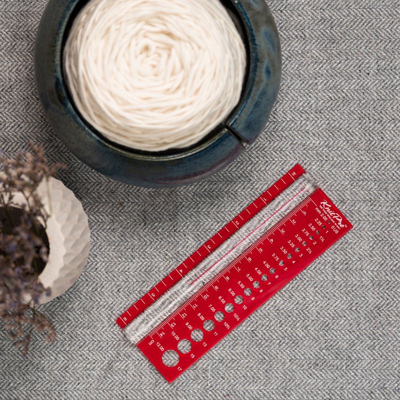 KnitPro Needle View Sizer and Gauge Ruler - WoolAnn